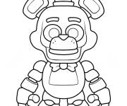 Coloriage Illustration de Freddy Fazbear facile