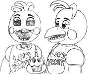 Coloriage L'anniversaire FNAF