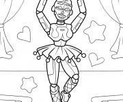 Coloriage La ballerine Ballora de FNAF