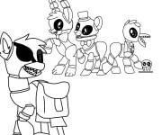 Coloriage Les animaux de FNAF