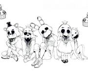 Coloriage Les personnages Animatronics FNAF