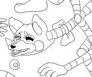 Coloriage Mangle de FNAF tout fatigu&eacute;