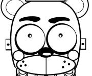 Coloriage Masque de Freddy de FNAF simple