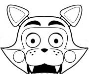 Coloriage Masque de Freddy FNAF