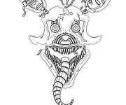 Coloriage Nightmare Foxy FNAF
