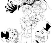 Coloriage Nightmare Freddy de jeux FNAF