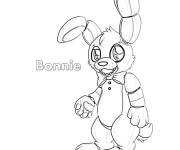 Coloriage Personnage Bonnie de FNAF