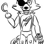 Coloriage Personnage Foxy de FNAF