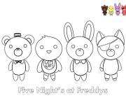 Coloriage Personnages mignons de FNAF