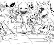 Coloriage Plan animatronique de FNAF