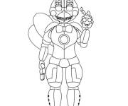 Coloriage Portrait de Chica de FNAF