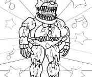 Coloriage Portrait de Nightmare Fredbear