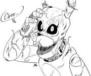 Coloriage Springtrap cass&eacute; en mode manga
