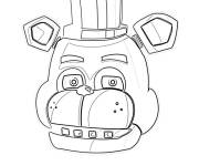 Coloriage T&ecirc;te de Freddy pour les petits