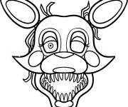 Coloriage T&ecirc;te de Mangle de FNAF