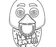 Coloriage T&ecirc;te de personnage de FNAF