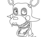 Coloriage T&ecirc;te de robot Mangle