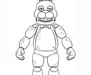 Coloriage Toy Bonnie de 5eme g&eacute;n&eacute;ration FNAF