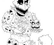 Coloriage Un cadeau sp&eacute;cial de animatronic FNAF