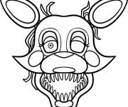 Coloriage Visage de Mangle de FNAF