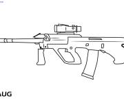 Coloriage Arme Aug Fortnite
