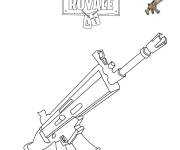 Coloriage Arme Fortnite Scar