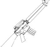 Coloriage Arme M16 Fortnite