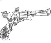 Coloriage Arme pistolet artistique Fortnite 