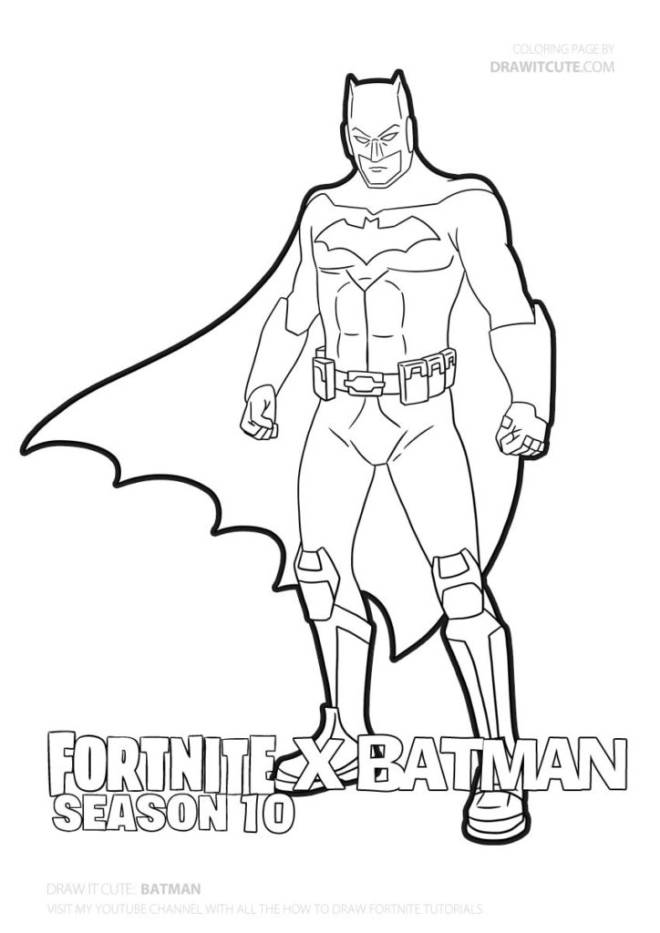 Coloriage et dessins gratuits Batman Fortnite à imprimer