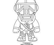 Coloriage Dj Yonder Skin simplifi&eacute;