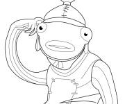 Coloriage Fishstick Rigolo de Fortnite 