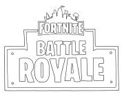 Coloriage Fortnite Battle Royale Logo