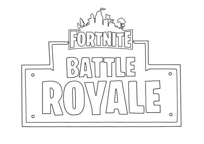 Coloriage et dessins gratuits Fortnite Battle Royale Logo à imprimer