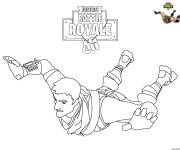Coloriage Fortnite Battle Royale Skydiving 