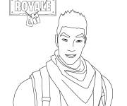 Coloriage Fortnite personnage facile