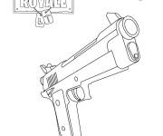 Coloriage Fortnite Pistolet