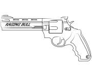 Coloriage Fortnite Pistolet Raging Bull