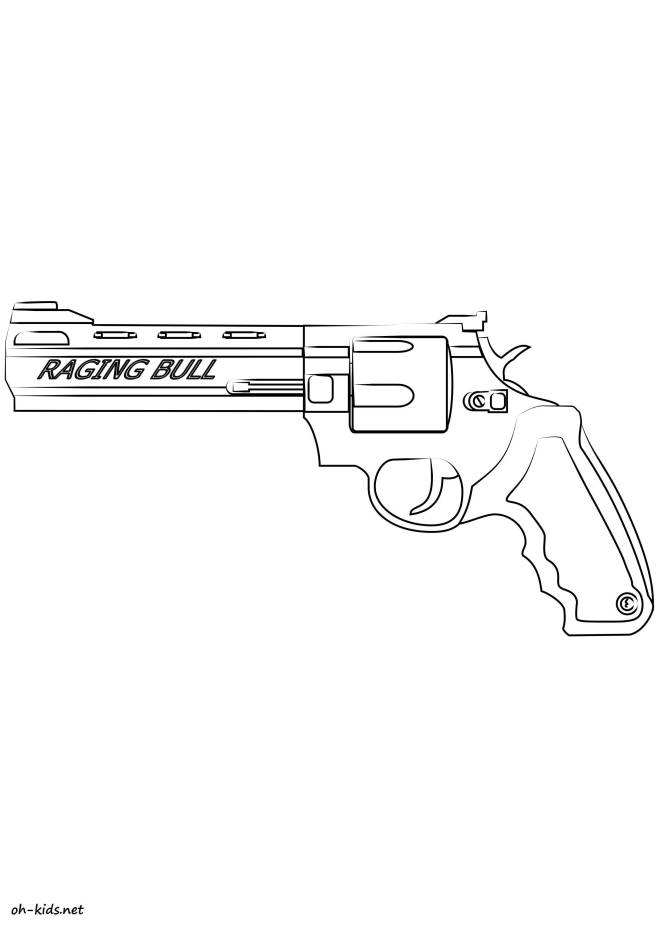 Coloriage et dessins gratuits Fortnite Pistolet Raging Bull à imprimer