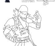 Coloriage Fortnite Raven Skin