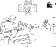 Coloriage Fortnite Sc&egrave;ne Shooting 