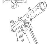 Coloriage Fortnite SMG