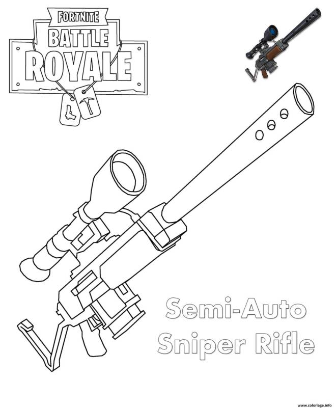 Coloriage et dessins gratuits Fortnite Sniper  à imprimer