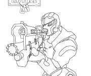 Coloriage Fortnite Soldat et Arme