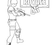Coloriage et dessins gratuit Fortnite Soldat et Logo à imprimer