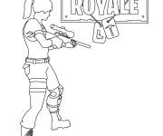 Coloriage Fortnite Soldat et Logo