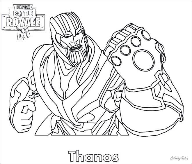 Coloriage et dessins gratuits Fortnite Thanos Poster à imprimer