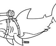 Coloriage Laser Chomp Glider stylisé