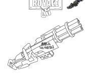 Coloriage Minigun Fortnite