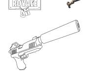 Coloriage Pistolet silencieux Fortnite 