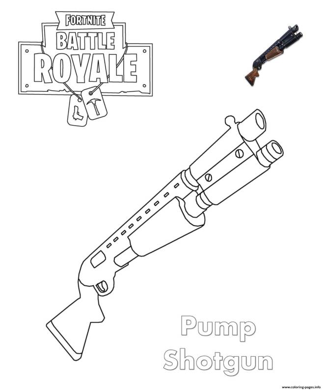 Coloriage et dessins gratuits Pump Shotgun Fortnite à imprimer